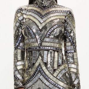 Women's Long Sleeve Studded Mini Dress